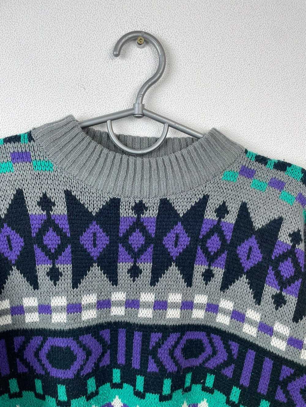 Coloured Cable Knit Sweater × Designer × Vintage … - image 5