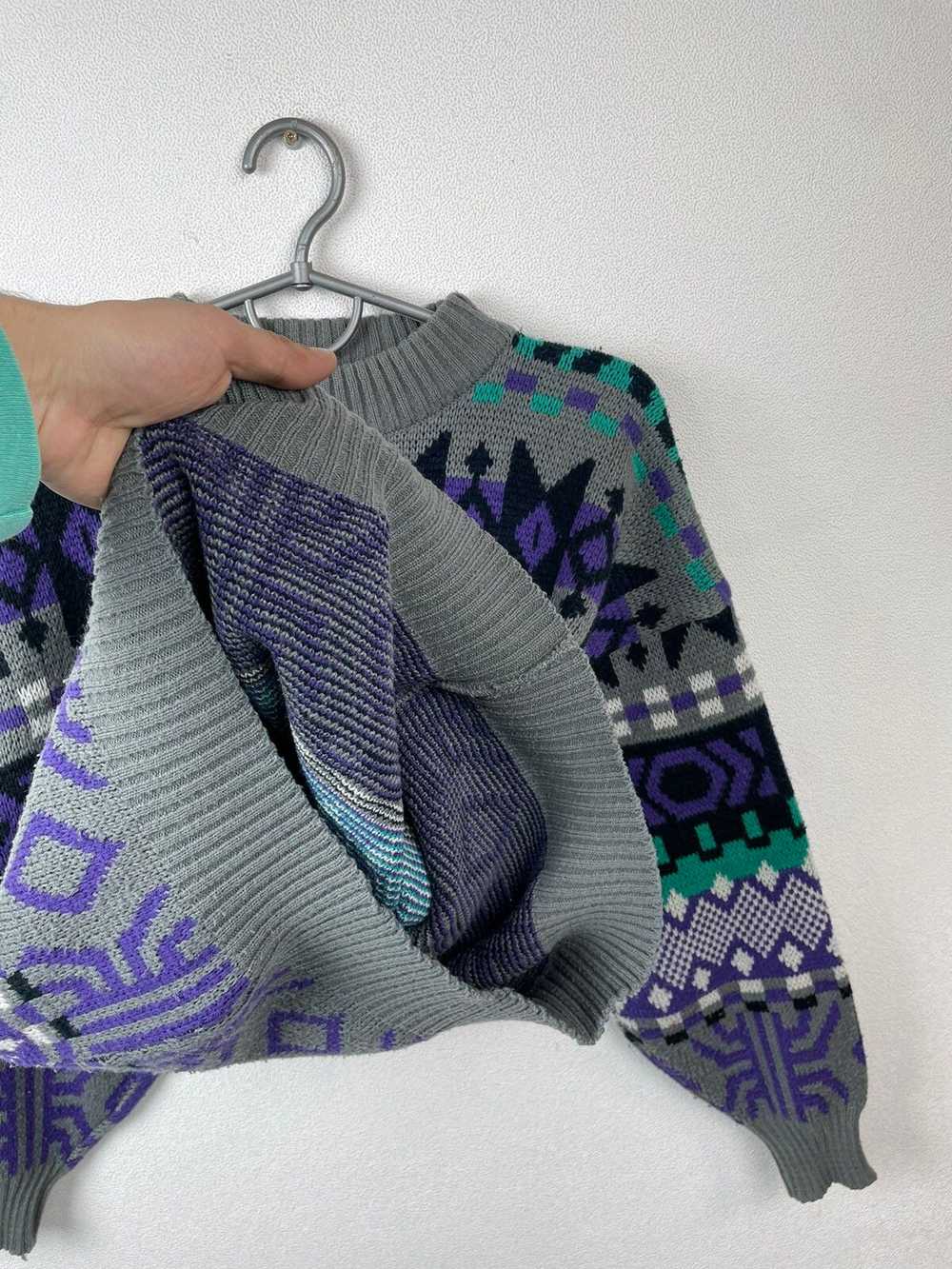 Coloured Cable Knit Sweater × Designer × Vintage … - image 9