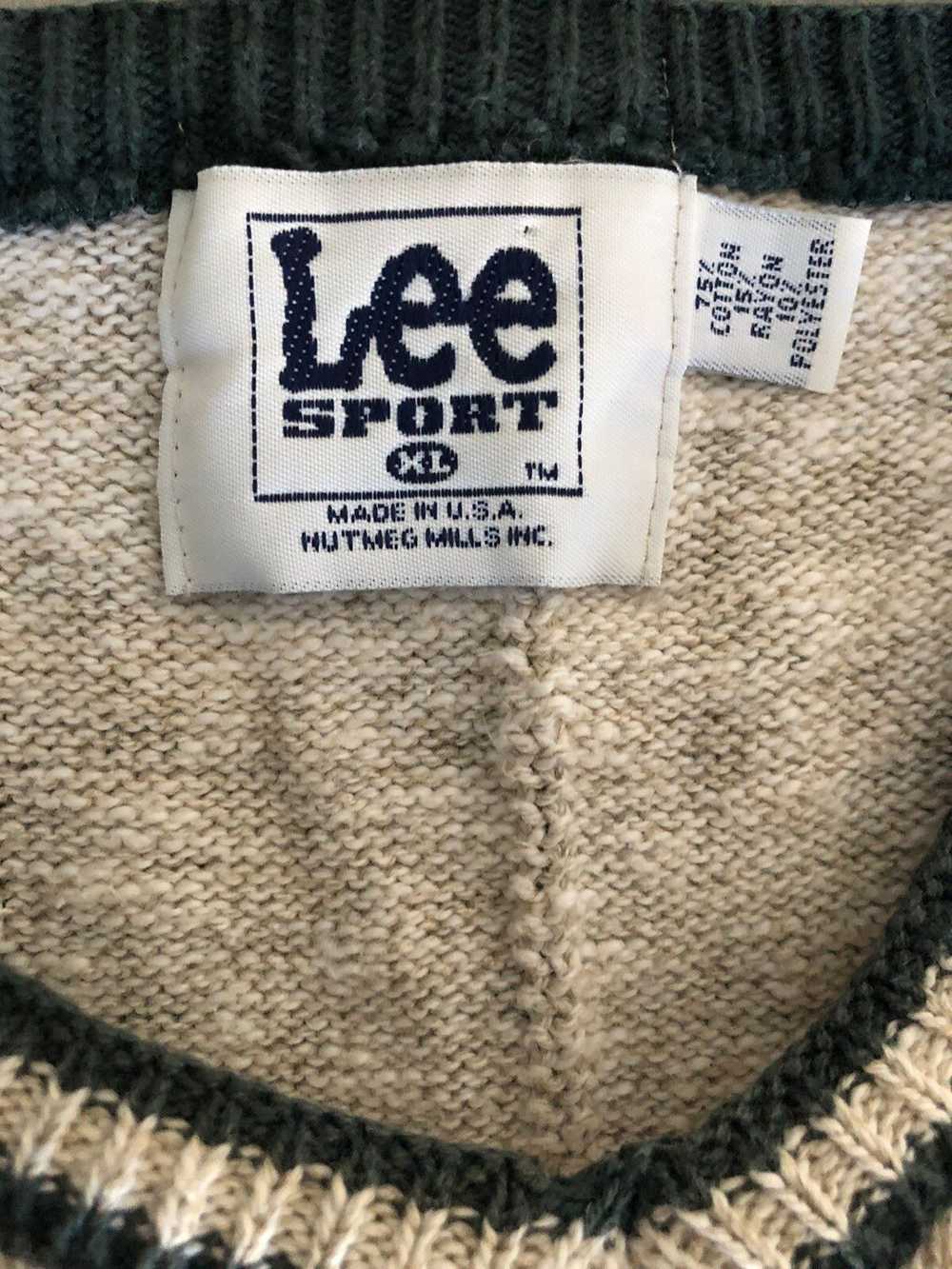 Lee × Made In Usa × Vintage VTG Lee Sport V-Neck … - image 2
