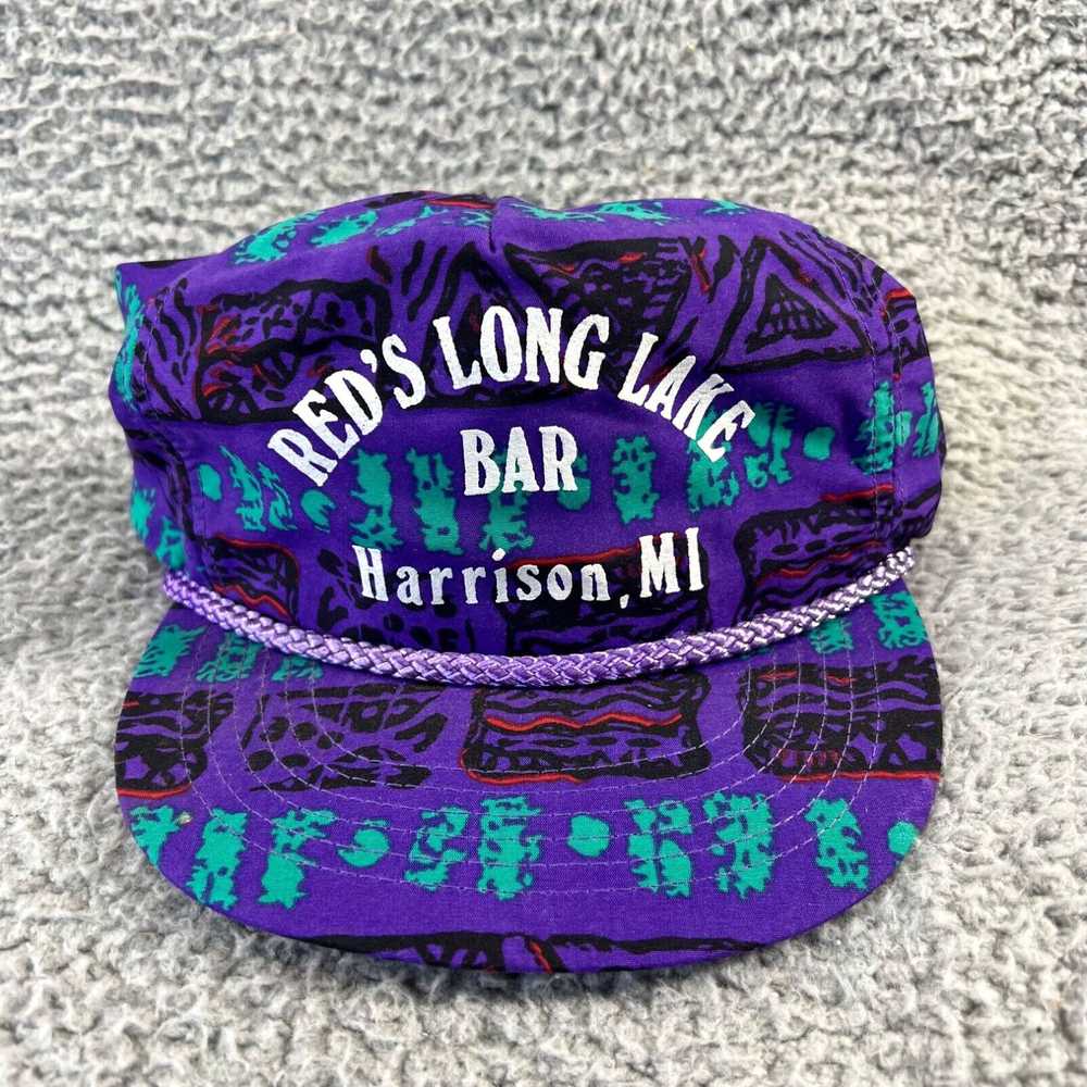 Harrison Vintage Red's Long Lake Bar Snapback Hat… - image 1