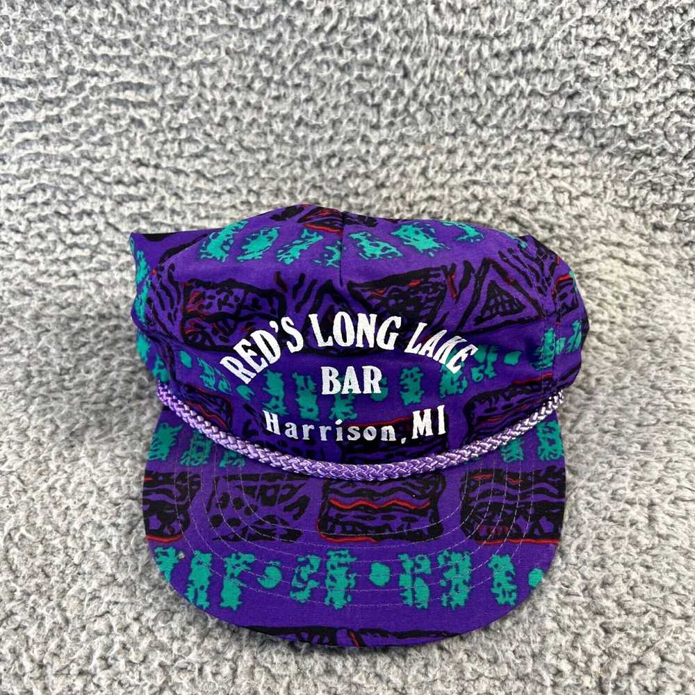 Harrison Vintage Red's Long Lake Bar Snapback Hat… - image 2