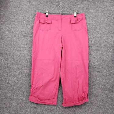 CO Liz & Co Pants Womens 10 Pink Capri High Rise … - image 1