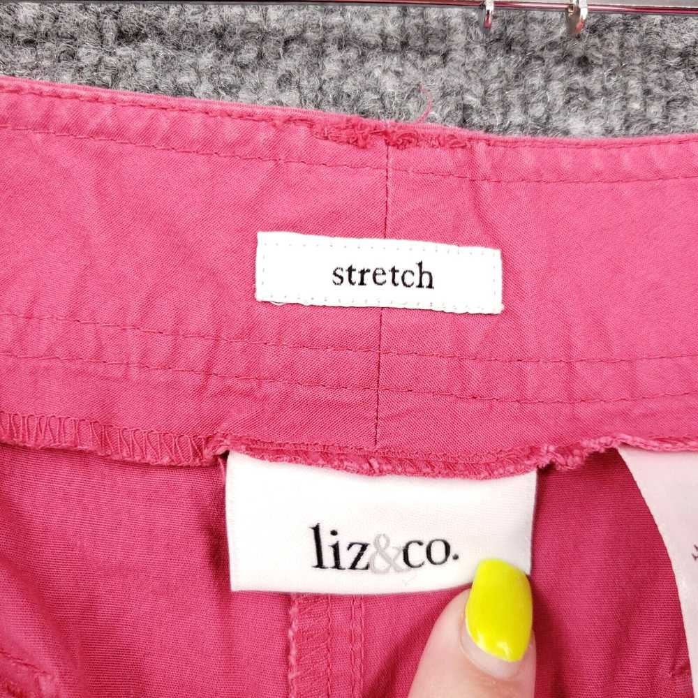 CO Liz & Co Pants Womens 10 Pink Capri High Rise … - image 3