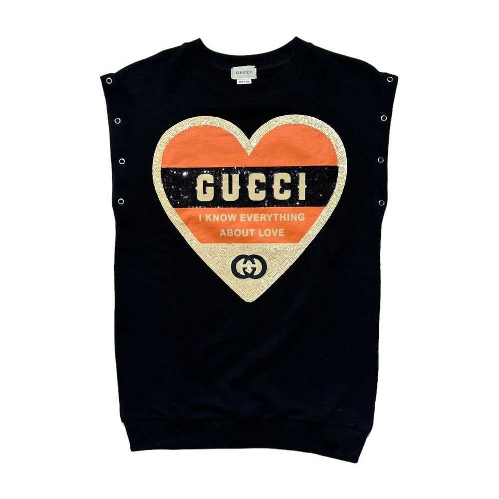 Gucci 2in1 tear away Sequin gucci love crewneck - image 4