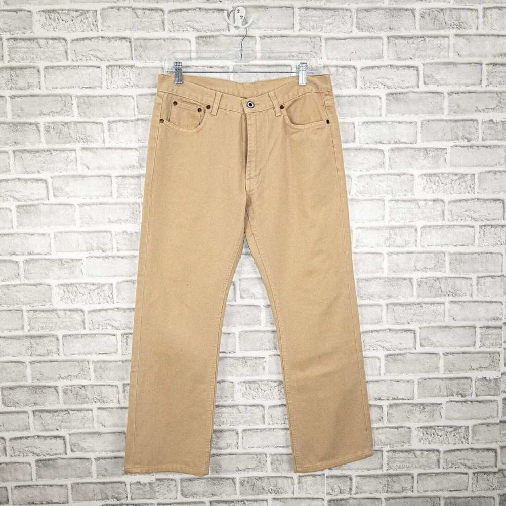Miu Miu MIU MIU Denim Straight Leg Jeans in Khaki… - image 1
