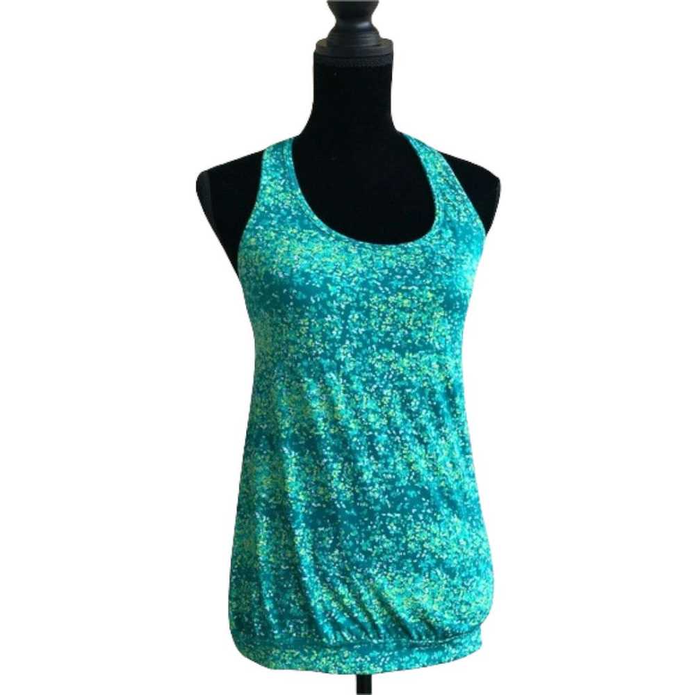 Other Athleta Printed X's & O's Tank Catalina Gre… - image 1