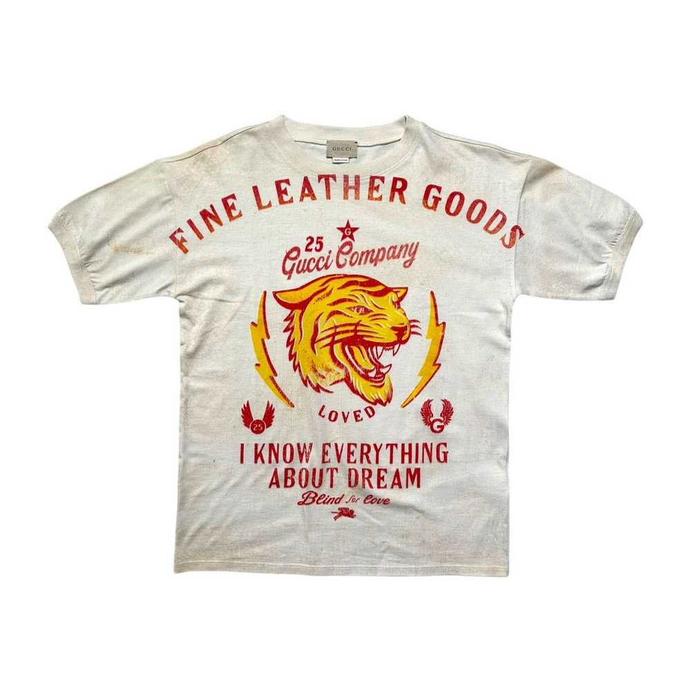 Gucci Vintage style “fine leather goods” tee - image 1