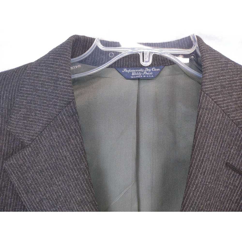 Vintage CRICKETEER Wool Tweed Pinstripe Blazer Ja… - image 4