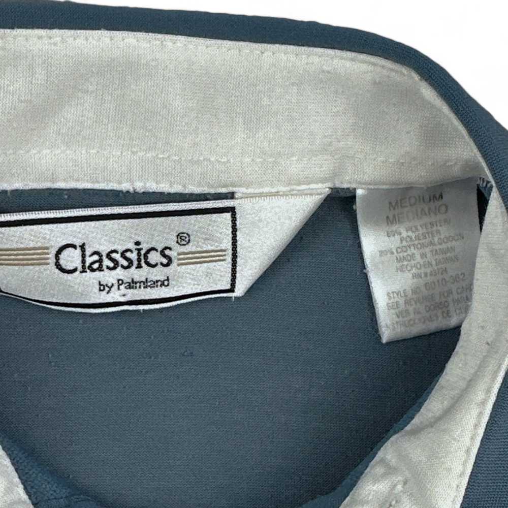 Vintage Vintage Polo Shirt Blue Stripes 90s Class… - image 3