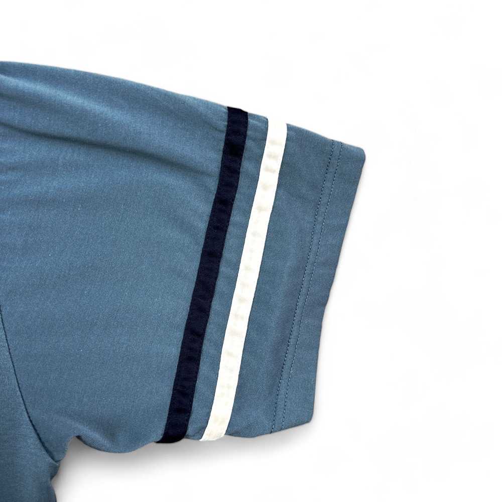 Vintage Vintage Polo Shirt Blue Stripes 90s Class… - image 4