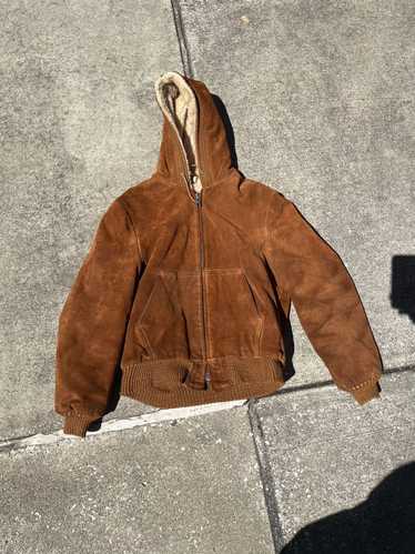 Vintage Brown suede leather jacket - 40