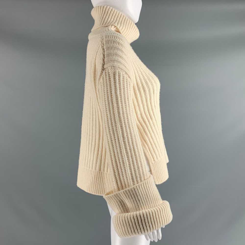 The Row Cream Wool Ribbed Turtleneck Sweater - image 2