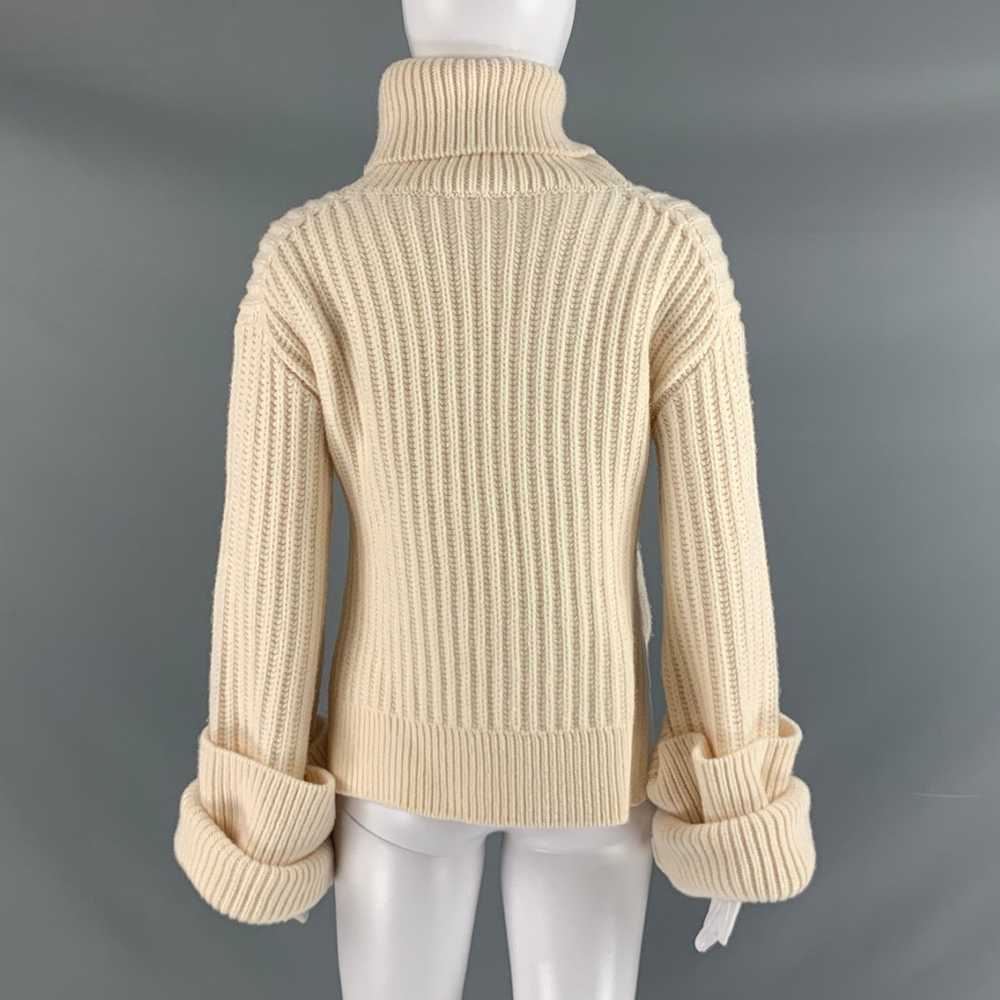 The Row Cream Wool Ribbed Turtleneck Sweater - image 3