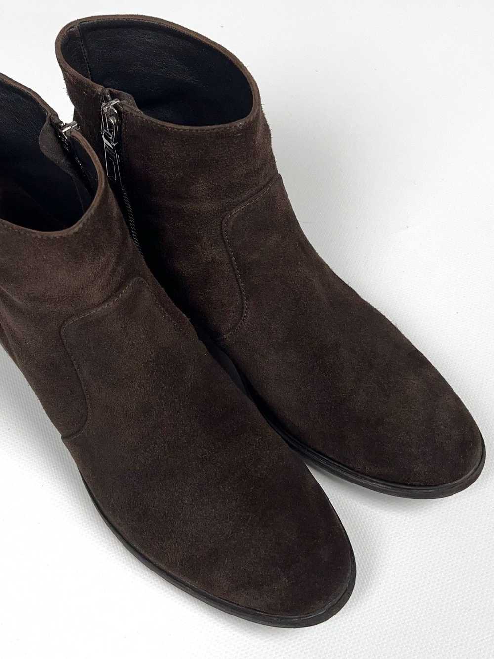 Prada Prada Brown Suede Zip Western Boots Vintage - image 9