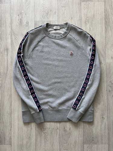 Moncler Moncler Maglia Girocollo Strip Grey Sweats