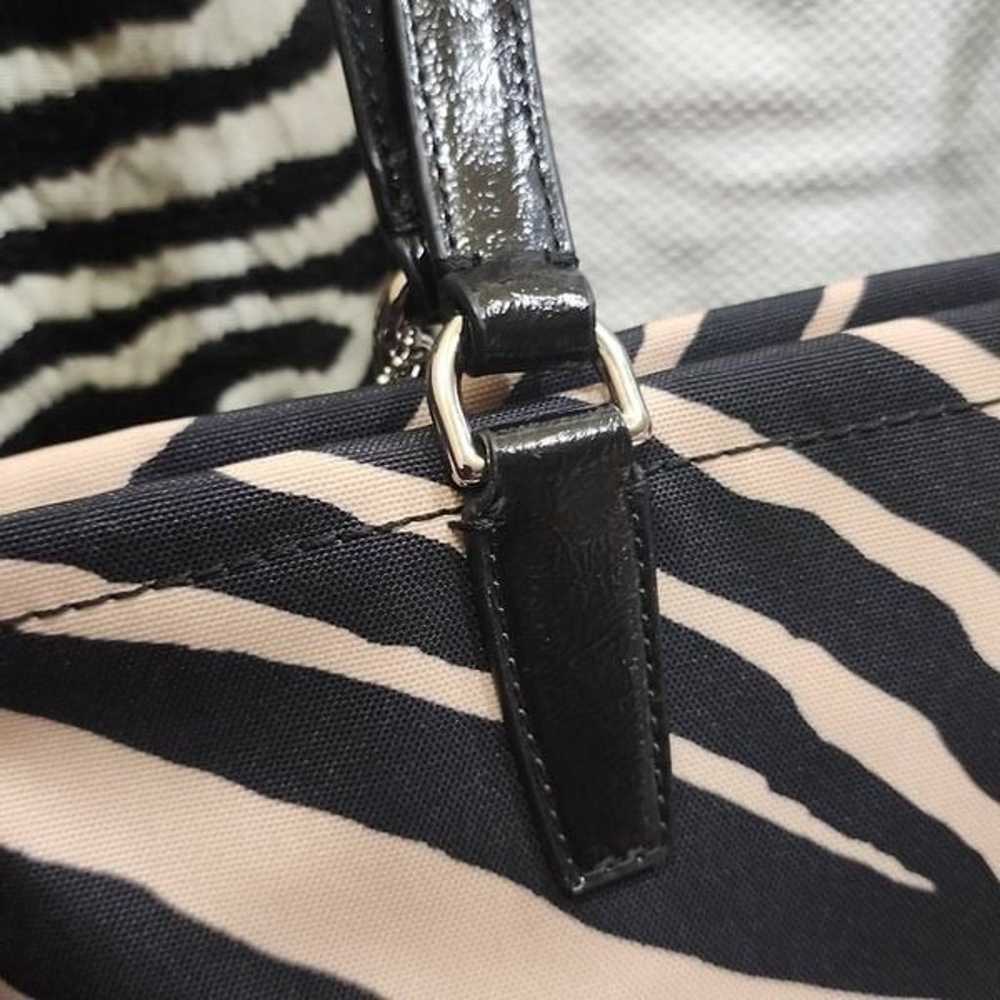 CoachSignature Stripe Zebra Print Devin Shoulder … - image 8