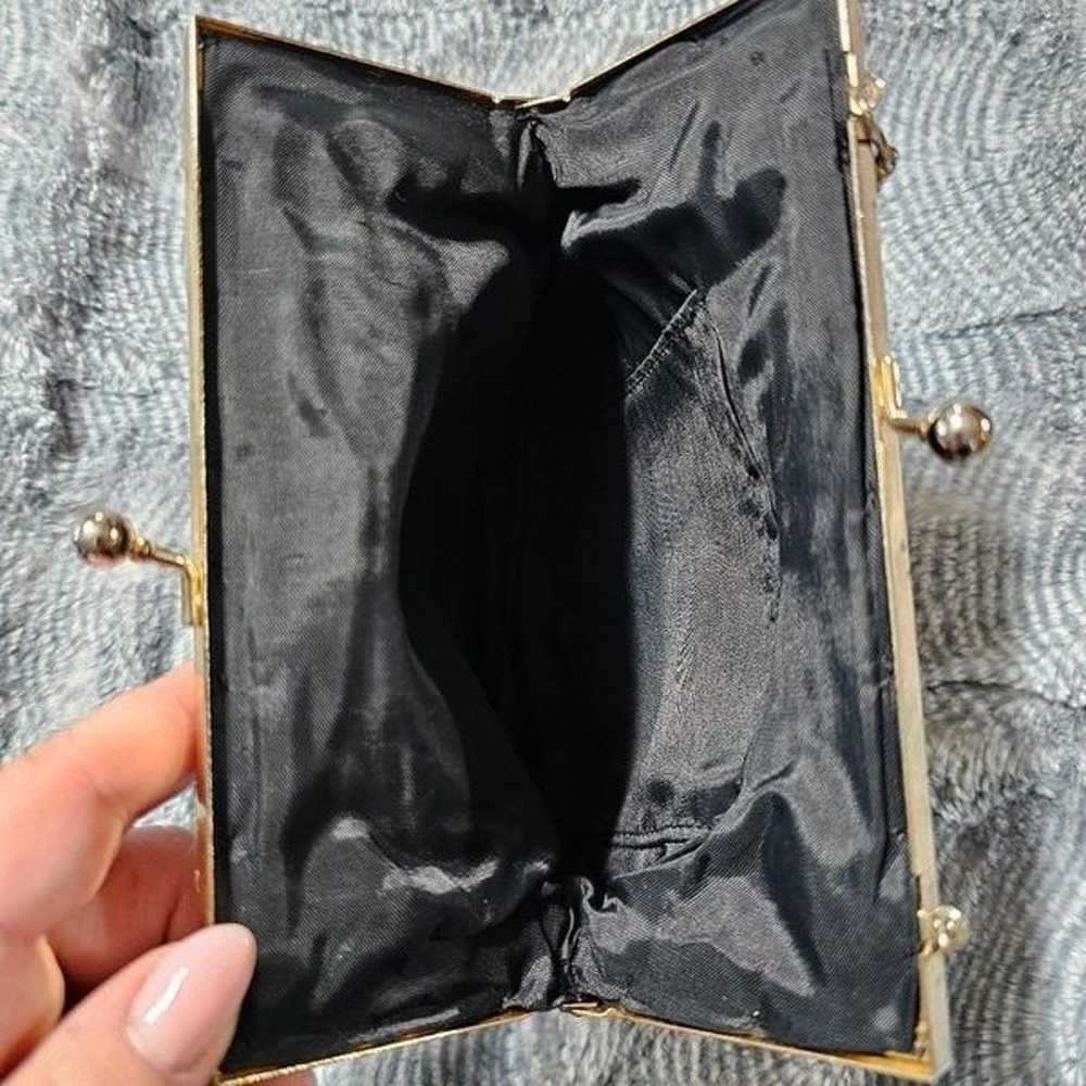 Original Vintage black petit point bag, tapestry … - image 5