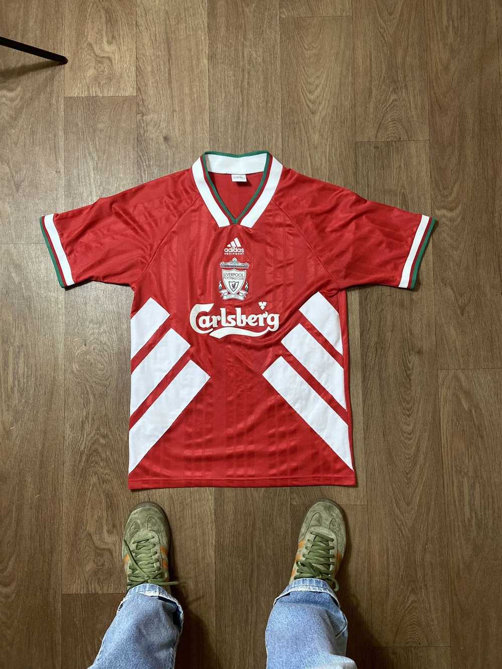 Vintage LIVERPOOL ADIDAS EQUIPMENT VINTAGE BLOCK CORE SOCCER JERSEY