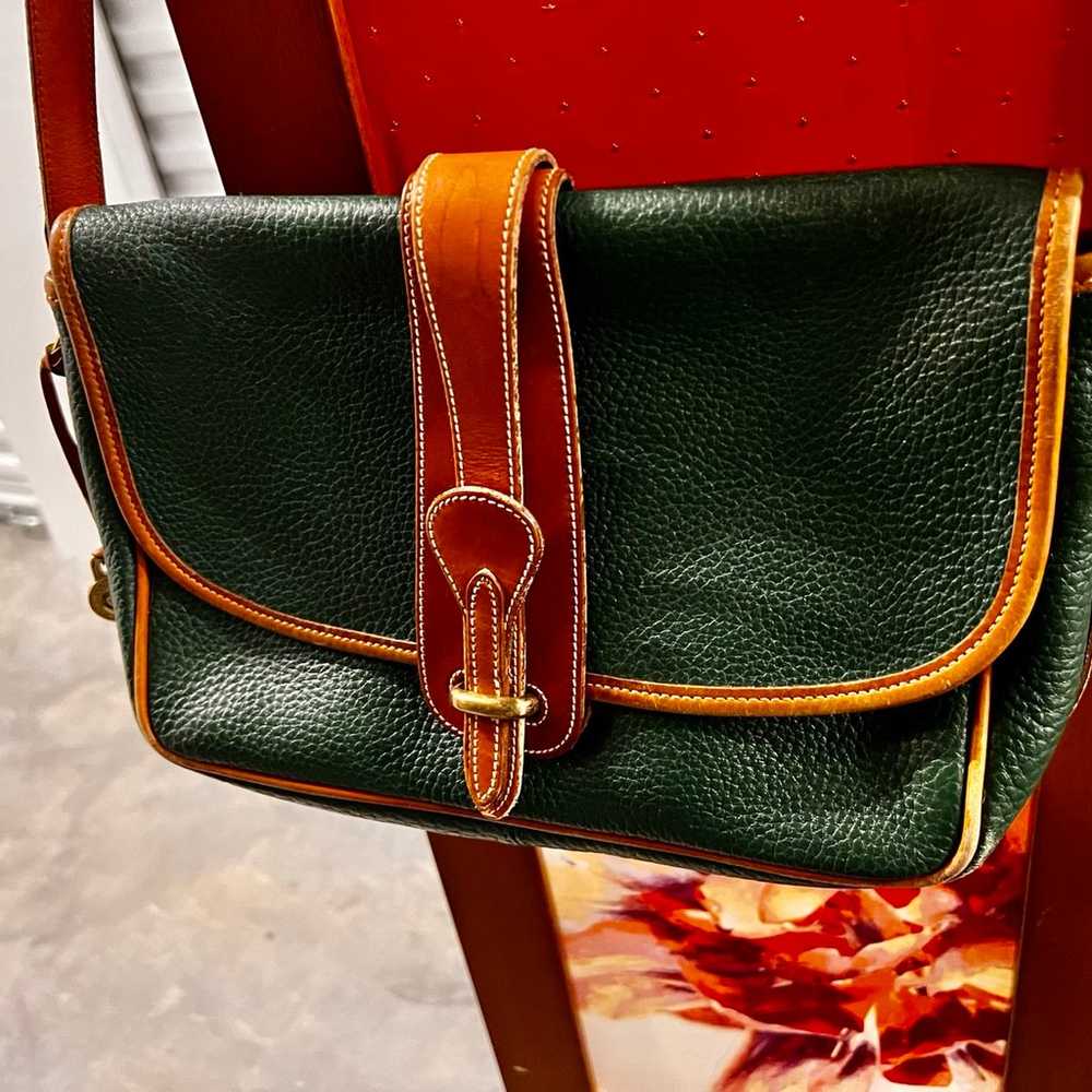 Vintage Dooney & Bourke All Weather Leather Green… - image 1