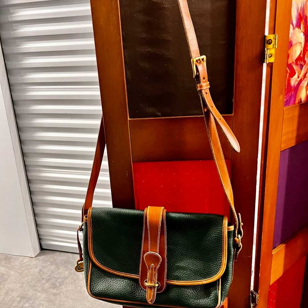 Vintage Dooney & Bourke All Weather Leather Green… - image 2