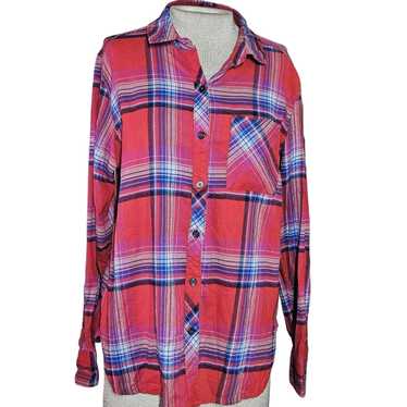 Orvis Orvis Red and Blue Plaid Button Up Flannel … - image 1