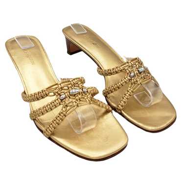 Vintage Brighton gold braided leather sandals