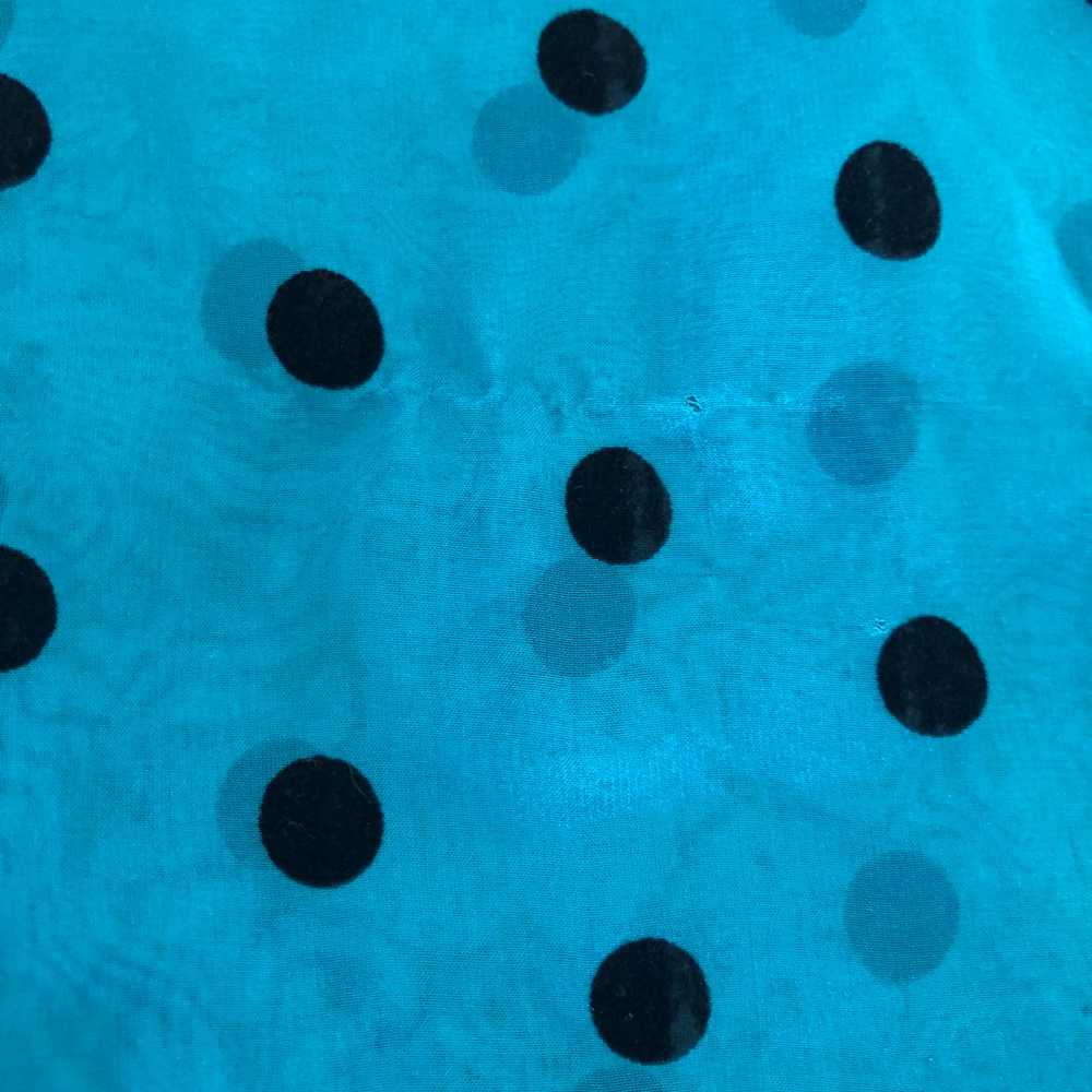 Vintage Silk Blend Polka Dot Scarf - image 7