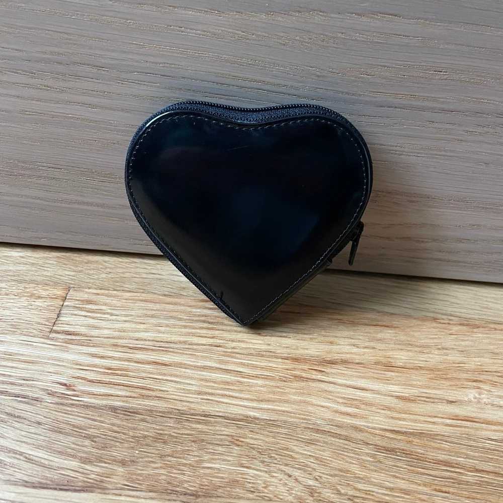 LANCEL Black Patent Leather Heart Coin Purse - image 2