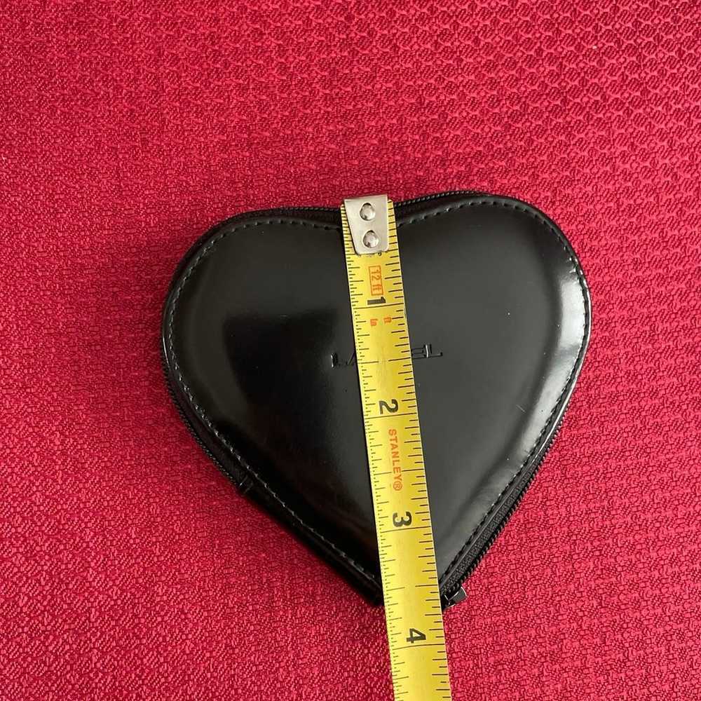LANCEL Black Patent Leather Heart Coin Purse - image 8