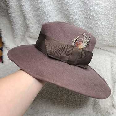Adolfo ll 100% Wool Tan Vintage Hat
