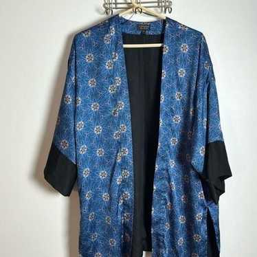 Topshop Mosaic Printed Open Kimono Jacket Size US… - image 1