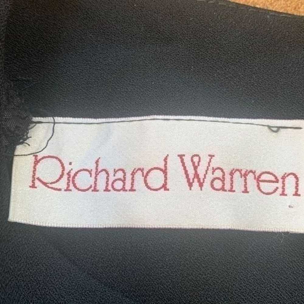 Vintage Richard Warren Dress Black Drop Waist Gol… - image 9