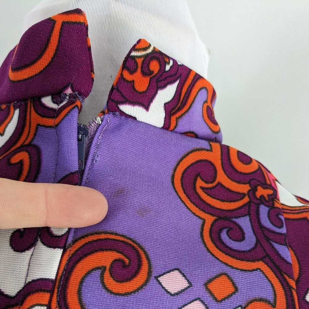 Vintage Maxi Dress Sleeveless 60s 70s Psychedelic… - image 11
