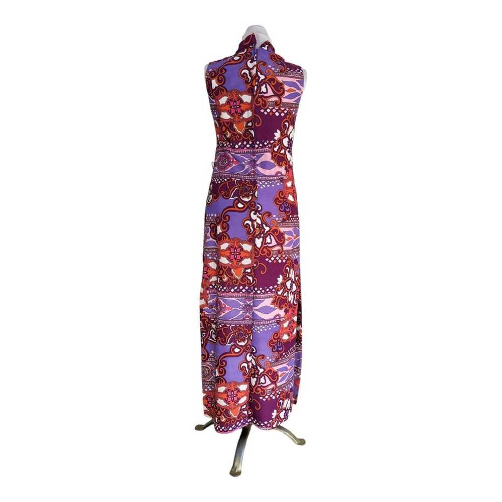 Vintage Maxi Dress Sleeveless 60s 70s Psychedelic… - image 3