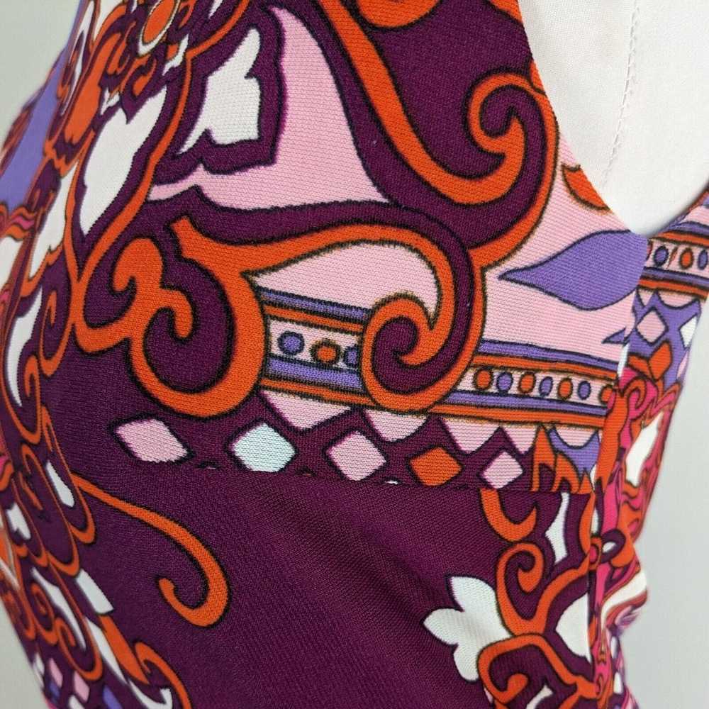 Vintage Maxi Dress Sleeveless 60s 70s Psychedelic… - image 8