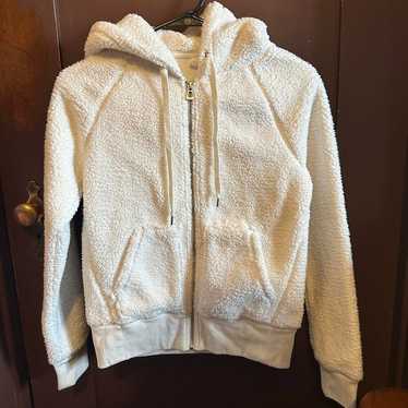 cream gap zip up hoodie