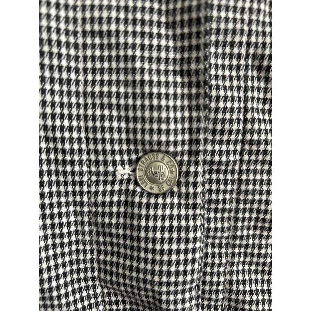 Vintage Silver Tab Houndstooth Button Down Jacket… - image 3