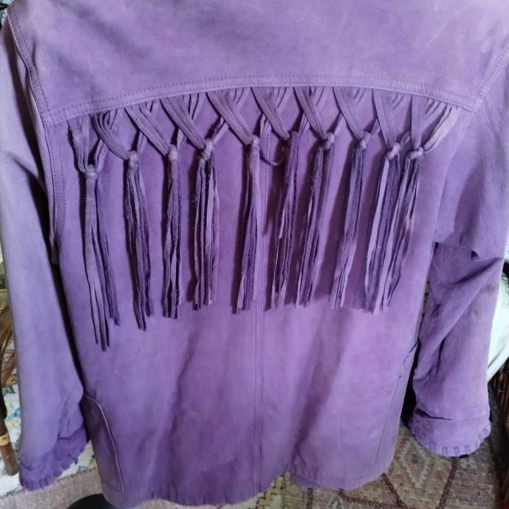 Leather fringe jacket - image 9