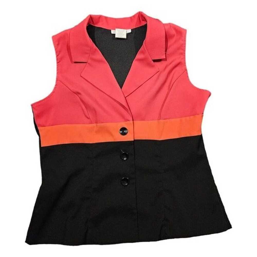 Womens Vintage Color Block Business Casual Chic O… - image 1