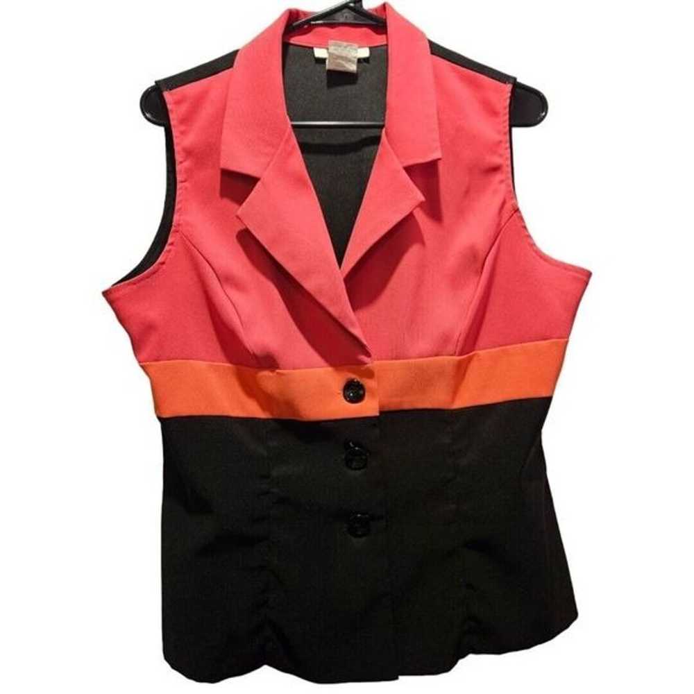 Womens Vintage Color Block Business Casual Chic O… - image 3