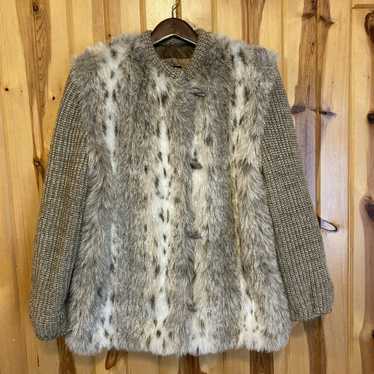 Vintage Style VI LTD Faux Fur Coat Size Large Fur… - image 1