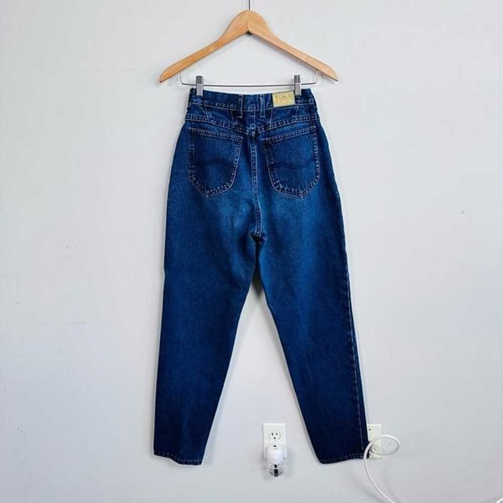 Vintage 80's LEE High Rise Tapered Mom Jeans Blue… - image 2