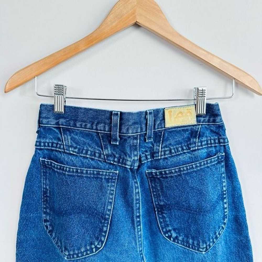 Vintage 80's LEE High Rise Tapered Mom Jeans Blue… - image 4