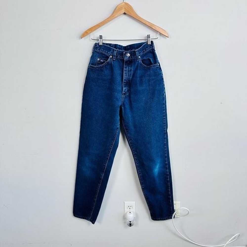 Vintage 80's LEE High Rise Tapered Mom Jeans Blue… - image 5