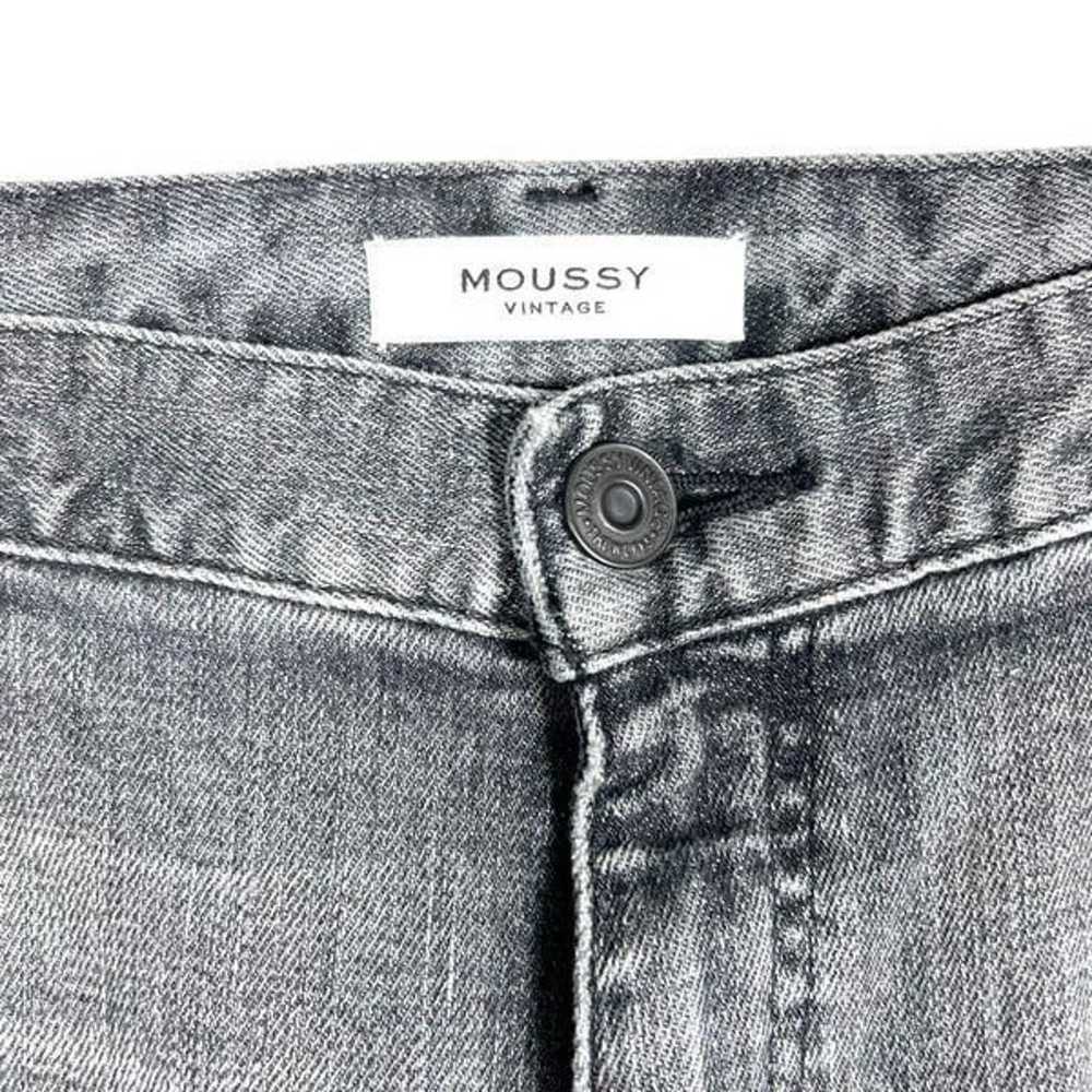MOUSSY Vintage Faded Black Grey Seneca Flare Jean… - image 4