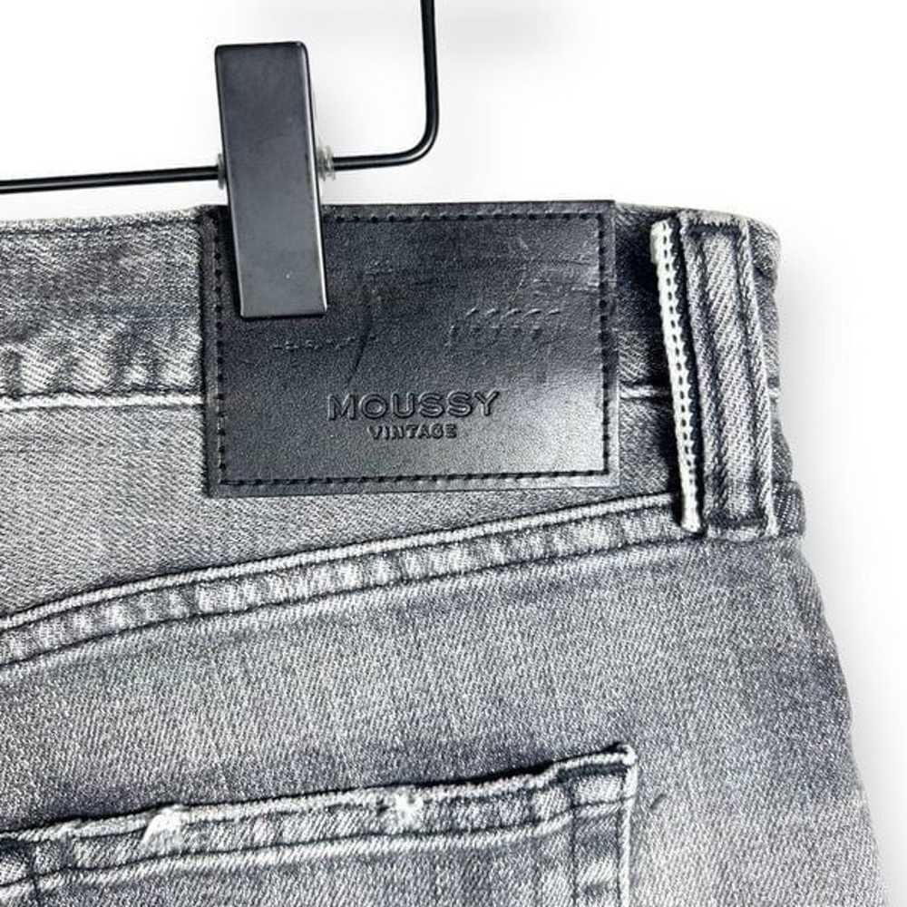 MOUSSY Vintage Faded Black Grey Seneca Flare Jean… - image 5