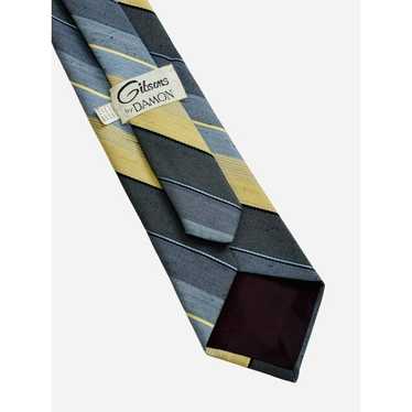 VTG Mens Tie Necktie Gibsons by Damon Blue Yellow… - image 1