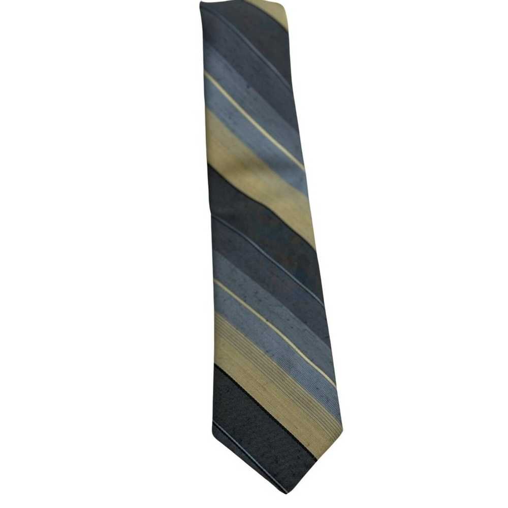 VTG Mens Tie Necktie Gibsons by Damon Blue Yellow… - image 2