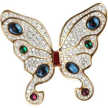 SWAROVSKI SAL Crystal Pavé Butterfly Brooch Pin, C