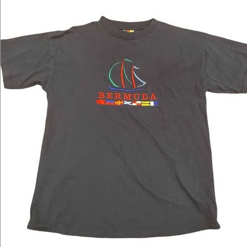 Vintage Davidson Bermuda 100% Cotton T-shirt size… - image 1